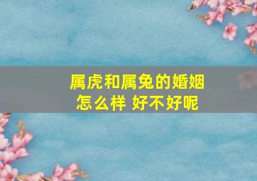 属虎和属兔的婚姻怎么样 好不好呢